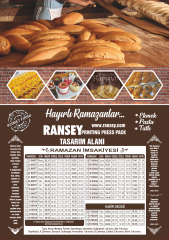 Fırın Pastane İmsakiye Baskı