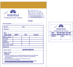 A6 Halı Yıkama Makbuzu