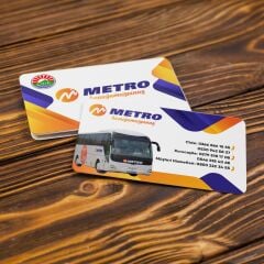 Sıvamalı Özel Şekilli Kesimli Kartvizit Tek Taraflı Kampanya