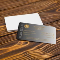 Sıvamalı Özel Şekilli Kesimli Kartvizit Tek Taraflı Kampanya