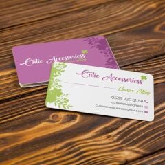 Sıvamalı Özel Şekilli Kesimli Kartvizit Tek Taraflı Kampanya