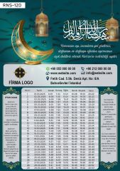 Özel Baskılı Ramazan İmsakiyesi