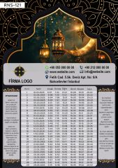 Özel Baskılı Ramazan İmsakiyesi