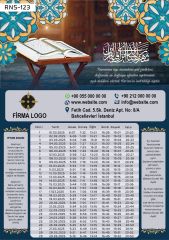 Özel Baskılı Ramazan İmsakiyesi