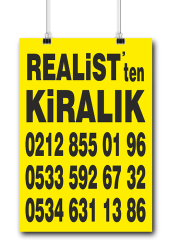 35x50cm Emlak Afişleri Baskı Fiyatları ve Örnekleri 10 - 35x50 cm